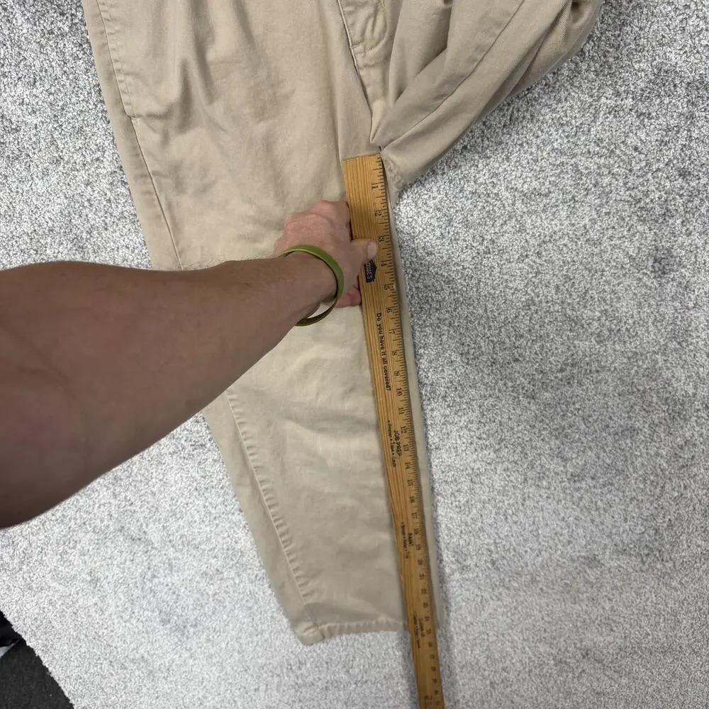 Vtg Y2K Old Navy Pleated Khakis Pants Boys 14 27x25 Beige Twill School Uniform